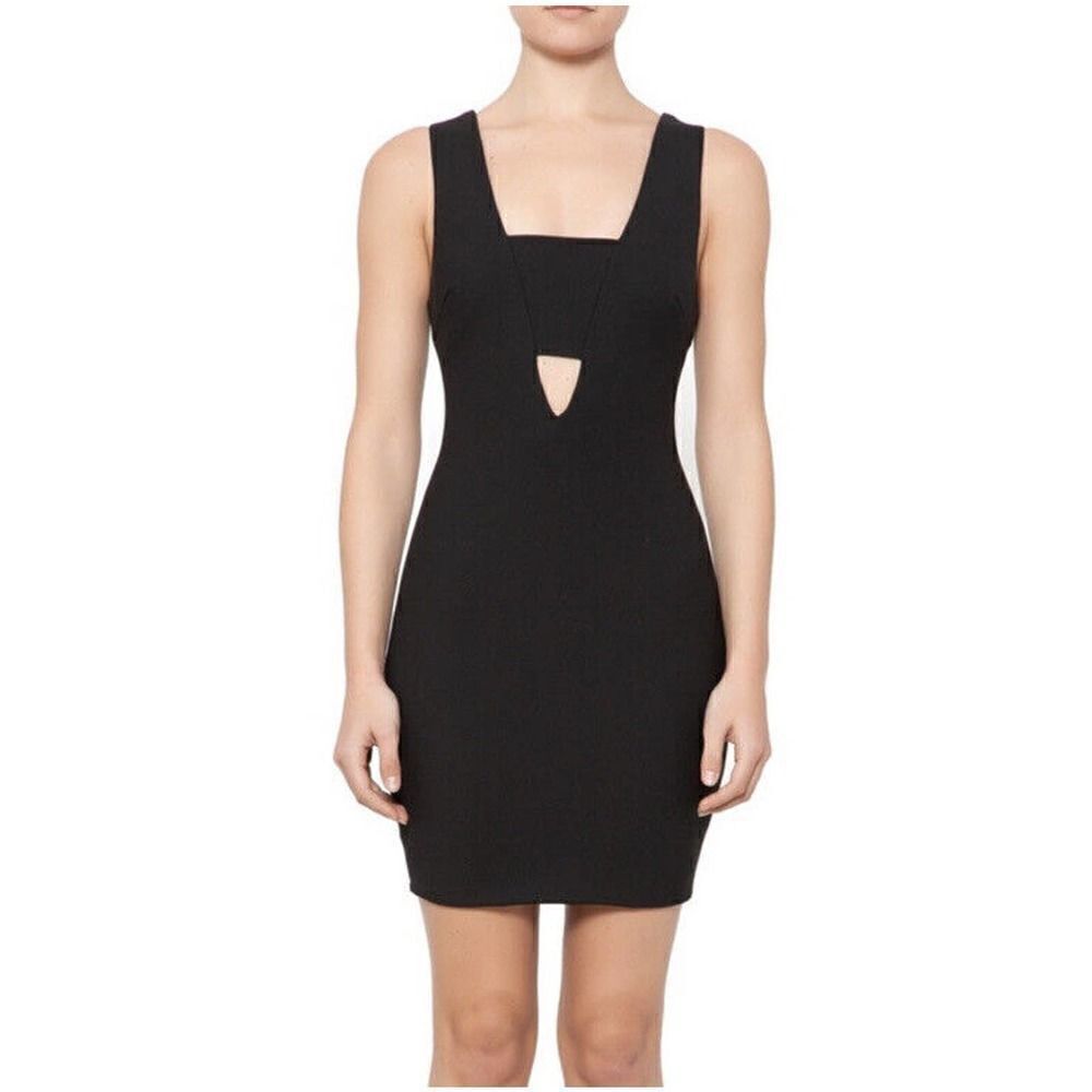 Elizabeth & James Binx Mini Dress V Neck Cut-Out In Black Women’s Size 4 $495